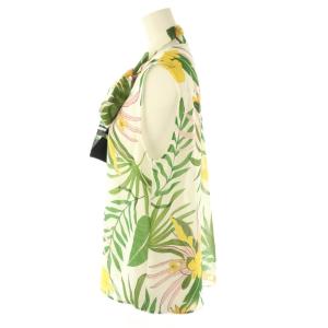 Diagram GRACE CONTINENTAL トロピカルフラワーブラウス シャツ ノースリーブ 38 ホワイト マルチカラー /ES OS