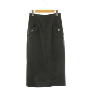 25SS ポケットディティールタイトスカート マキシ ロング 1 グレー /AT OS