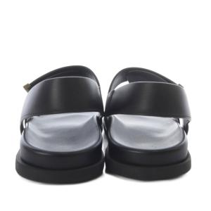 TOD'S レザー サンダル ダブルストラップ ベルクロ 36.5 ブラック