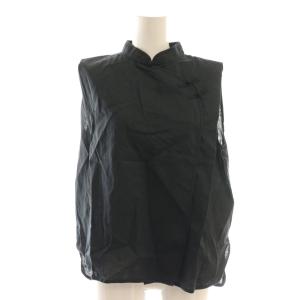 KEITA MARUYAMA 23SS ショルダータックチャイナシャツ ノースリーブ F 黒 ブラック