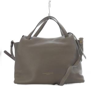 ハンドバッグ ショルダーバッグ 2way 斜め掛け レザー グレー /YO28