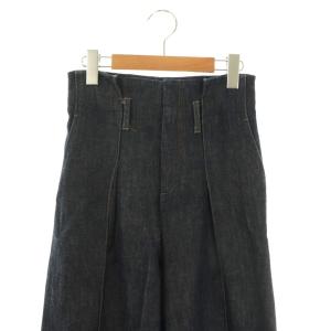 BLUE LABEL CRESTBRIDGE ハイウエストワイドデニム ジーンズ ジッパーフライ 36 ネイビー /DO OS