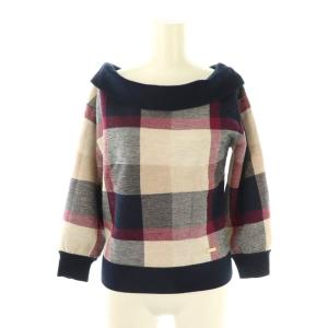 ウールチェックニット セーター 38 マルチカラー /DO OS