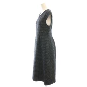 René ツイードショートスリーブワンピース 34 ネイビー /DF OS