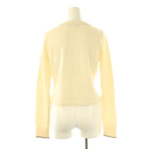 BURBERRY BLUE LABEL カシミヤ混ウール肩ボタンケーブルニット セーター 38 オフホワイト /DO OS