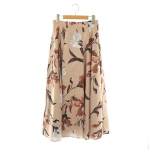 大花タックスカート 1 ピンクベージュ マルチカラー /DO OS