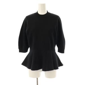 ぺプラムニット カットソー F ブラック /DO OS