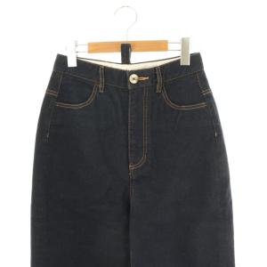 ENFOLD デニムストレートパンツ ジーンズ ジッパーフライ 36 ネイビー /DO OS