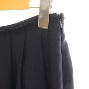 FOXEY NEW YORK サマー フレアパンツ ワイド タック 38 紺 ネイビー /AT OS