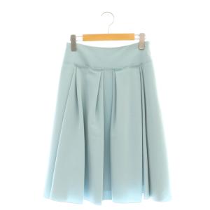 ナタリー タックフレアスカート ひざ丈 38 ライトブルー 39981 /DF OS