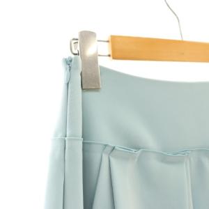 FOXEY NEW YORK ナタリー タックフレアスカート ひざ丈 38 ライトブルー 39981 /DF OS