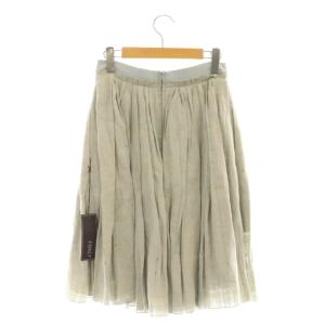 FOXEY リネン スカート 38 グレージュ 39555
