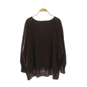 25AW ボートネックポンチョニット プルオーバー F ブラウン /DF OS