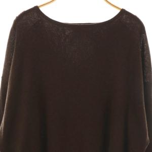 BABYLONE 25AW ボートネックポンチョニット プルオーバー F ブラウン /DF OS