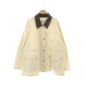 25AW コットンカルゼバイカラーブルゾン F ライトベージュ ブラウン /DO OS