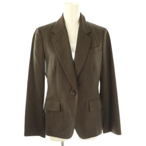 MARGARET HOWELL セットアップ ウール ジャケット テーラード スカート 膝丈 2 ブラウン /HK OS