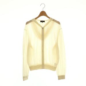 25SS SHEER CREPE ZIP BLOUSON HOODIE パーカー M アイボリー /DO