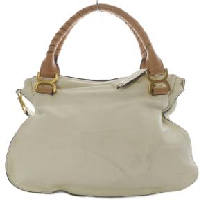 Chloe マーシー ハンドバッグ ワンハンドル ショルダーバッグ 2way 斜め掛け レザー アイボリー /YO23