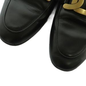 TOD'S ケイトレザー ローファー メタル装飾 39 ブラック