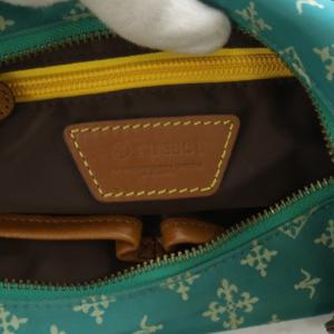 russet ハンドバッグ ワンハンドル ショルダーバッグ 2way 斜め掛け モノグラム 総柄 ナイロン グリーン