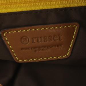 russet ショルダーバッグ ワンショルダー 斜め掛け モノグラム 総柄 ナイロン マスタード /YO15