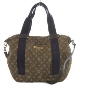 ハンドバッグ ショルダーバッグ 2way 斜め掛け モノグラム 総柄 ブラウン /YO20