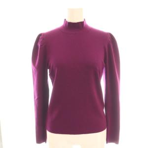 23AW ストレッチスムース プルオーバー ニット セーター 長袖 38 紫 パープル /AT OS