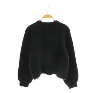 ANAYI ベビーアルパカブルゾンジャケット 38 黒 ブラック ノーカラー /CX OS