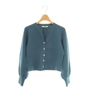 24AW アソート釦キーネック カーディガン 36 ブルー /CX OS