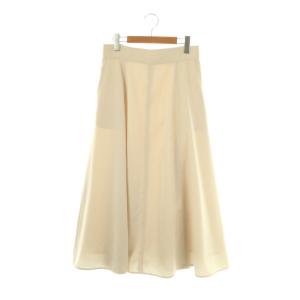 24AW リネン調オックスフレアスカート ロング 38 ベージュ /HK OS