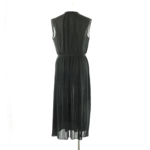 UNTITLED スラブワッシャーマキシワンピース ロング ノースリーブ 2 黒 ブラック /AT OS