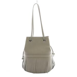 フリンジ巾着バッグ ハンド グレー MT21536 /SS OS