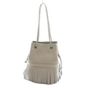 GINZA Kanematsu フリンジ巾着バッグ ハンド グレー MT21536 /SS OS