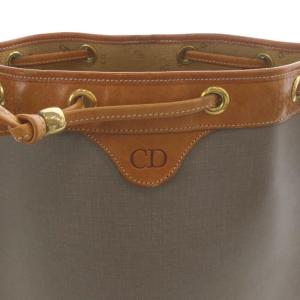 Christian Dior ショルダーバッグ ワンショルダー 斜め掛け 巾着 グレー /YO20 OH