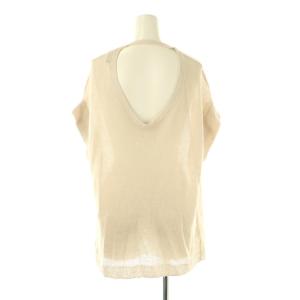 BRUNELLO CUCINELLI スパンコール ニット カットソー フレンチスリーブ M ベージュ /AT OS