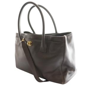 CHANEL エグゼクティブトート 10番台 キャビアスキン バッグ ココマーク ブラウン