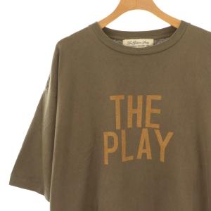 REMI RELIEF THE PLAY7ブソデTシャツ カットソー プリント M ブラウン /HK OS