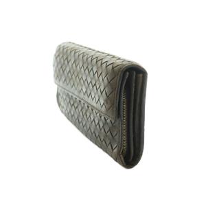 BOTTEGA VENETA イントレチャート 長財布 二つ折り 小銭入れ フラップ ブラウン 150509 /MI OS