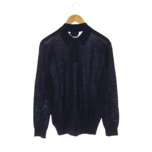 POLO RALPH LAUREN ニットポロシャツ ウール SP 紺 ネイビー /CX OS