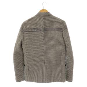 JIL SANDER ウール混 テーラードジャケット シングル 総柄 46 ブラック ホワイト /DF OS