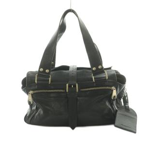 ハンドバッグ トートバッグ レザー 黒 ブラック /MI OS