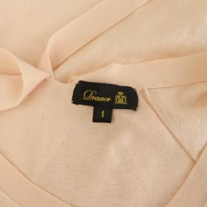 Drawer カシミヤシルク Vネックバックリボン ニット セーター 長袖 1 ピンク /MY OS