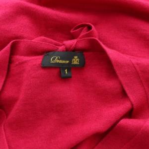 Drawer カシミヤシルク18G Vネックバックリボン ニット セーター 長袖 1 レッド /MY OS