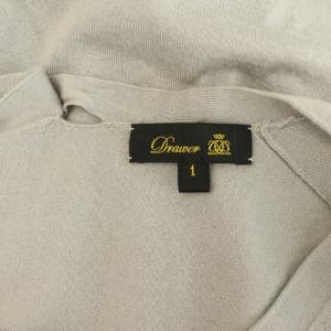 Drawer 22SS カシミヤシルク18G Vネックバックリボン ニット セーター 長袖 1 グレー /MY OS