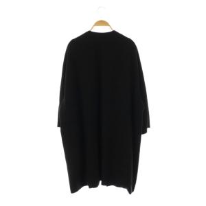 MUSE de Deuxieme Classe トリアセジョーゼット ノーカラーコート ブラック /DF OS