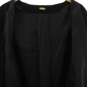 MUSE de Deuxieme Classe トリアセジョーゼット ノーカラーコート ブラック /DF OS