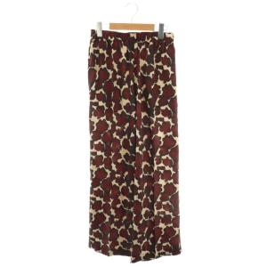 25SS Rita twill パンツ ワイド 総柄 36 ブラウン