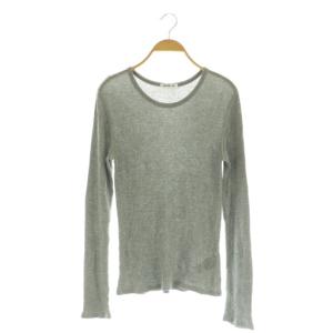 23AW テレコ ロングスリーブ プルオーバー カットソー リブ グレー /MY OS