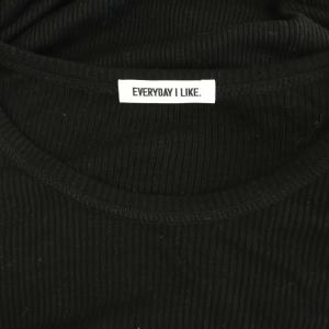 EVERYDAY I LIKE 23AW テレコ ロングスリーブ プルオーバー ニット シアー ブラック /MY OS