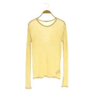 23AW テレコ ロングスリーブ プルオーバー ニット シアー イエロー /MY OS